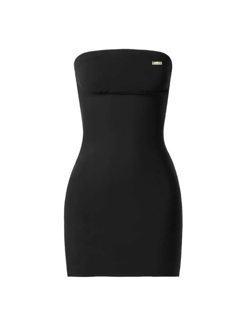 The Mini Essentials Dress, strapless black mini dress