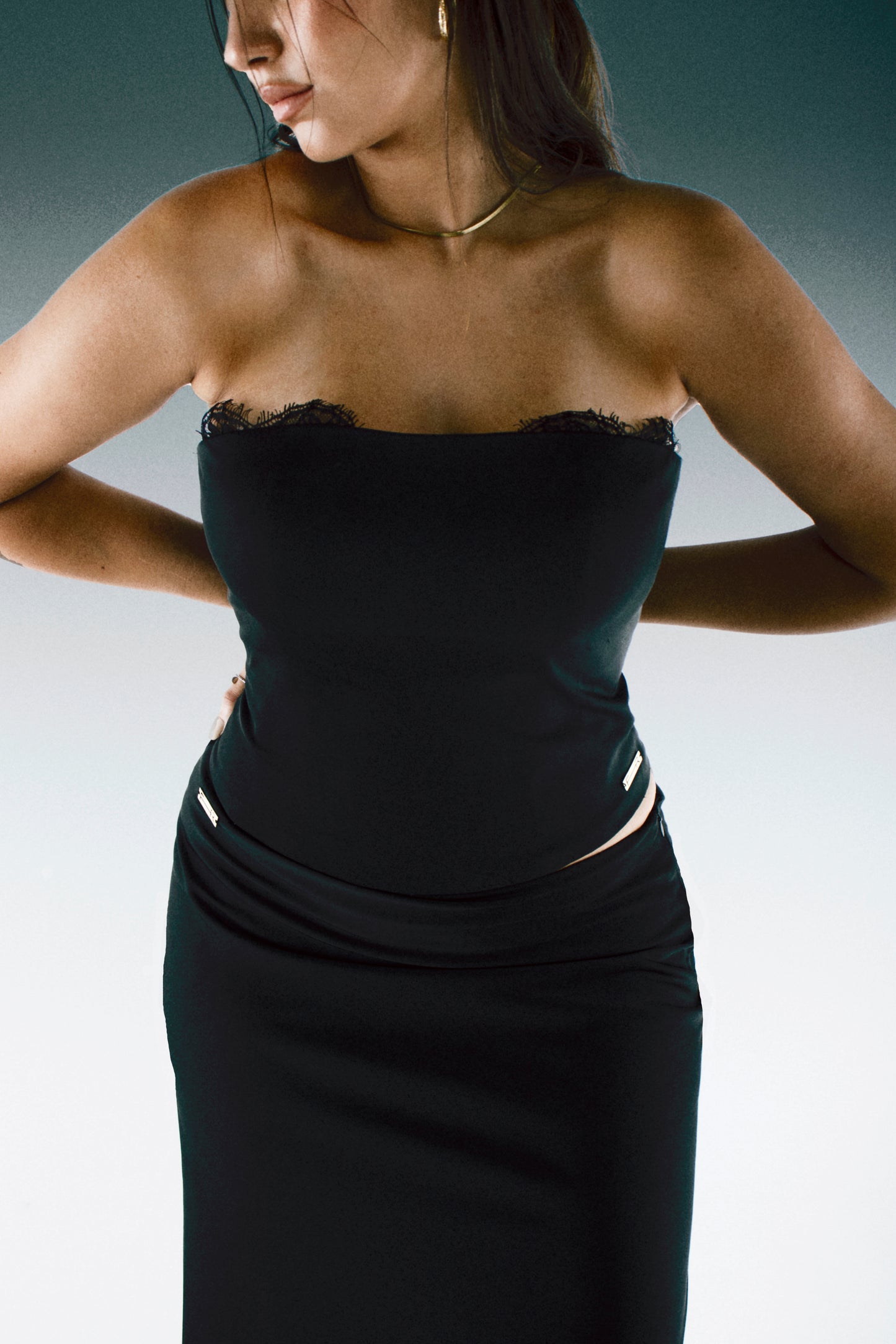 THE BLACK LACE CORSET