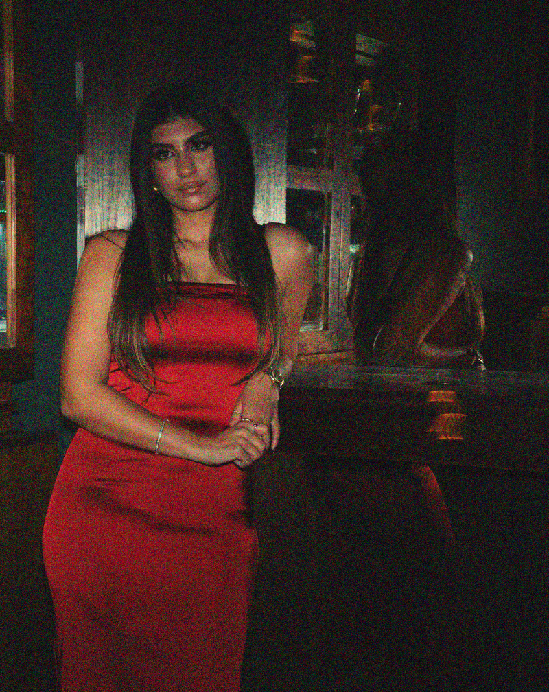 The Icon Red Dress, red satin dress